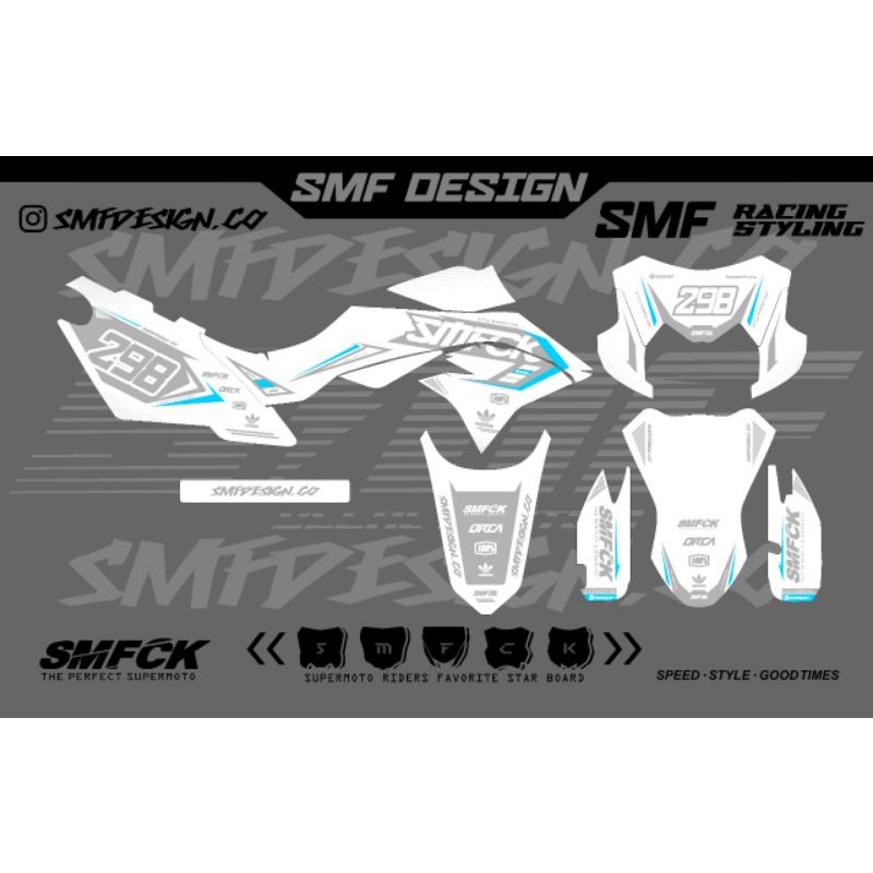 DECAL DTRACKER KLX KUALITAS PREMIUM