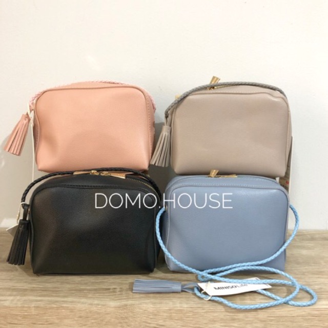 MINISO SOLID COLOR RECTANGLE CROSSBODY BAG / TAS SELEMPANG TALI TAMBANG KEPANG SLING BAG