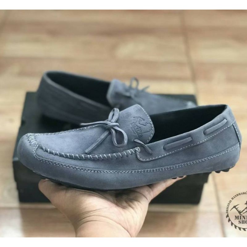 COD-in Aja [PROMO] Highland Sepatu Slip on Pria Santai Casual Formal Suede Kerja