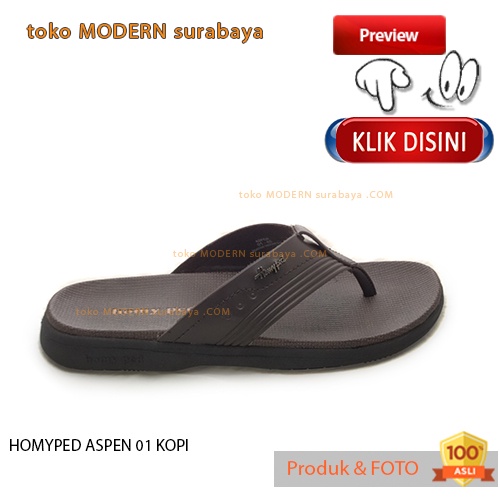 HOMYPED ASPEN 01 KOPI sandal pria casual sandal sopan jepit