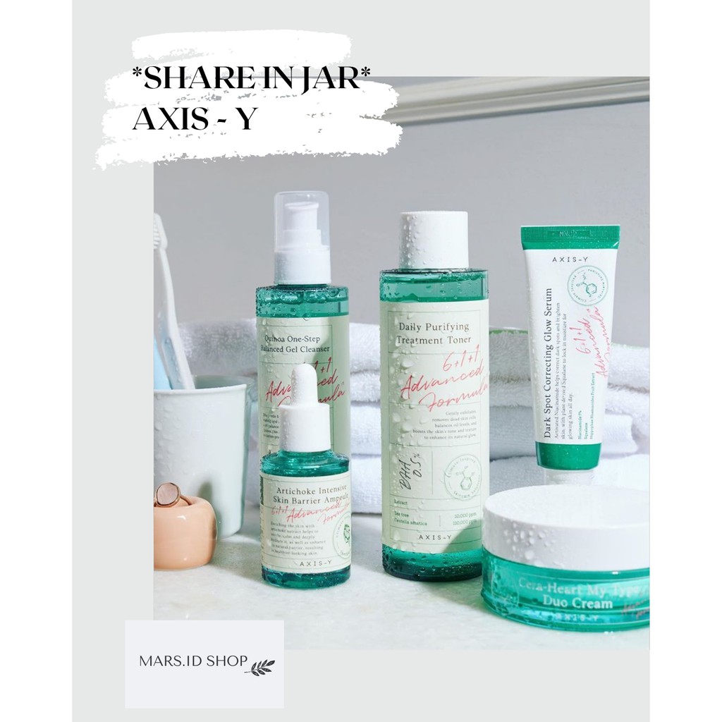 *SHARE IN JAR* AXIS-Y / MASKER MUGWORT AXIS Y (FREE KAPSUL MASK) / TONER AXIS Y/ GEL CLEANSER AXIS Y