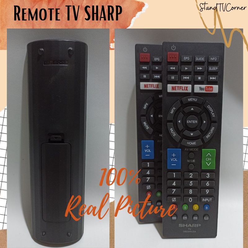 Remot Remote TV Sharp Aquos Smart LED LCD Smart TV GB275WJSA