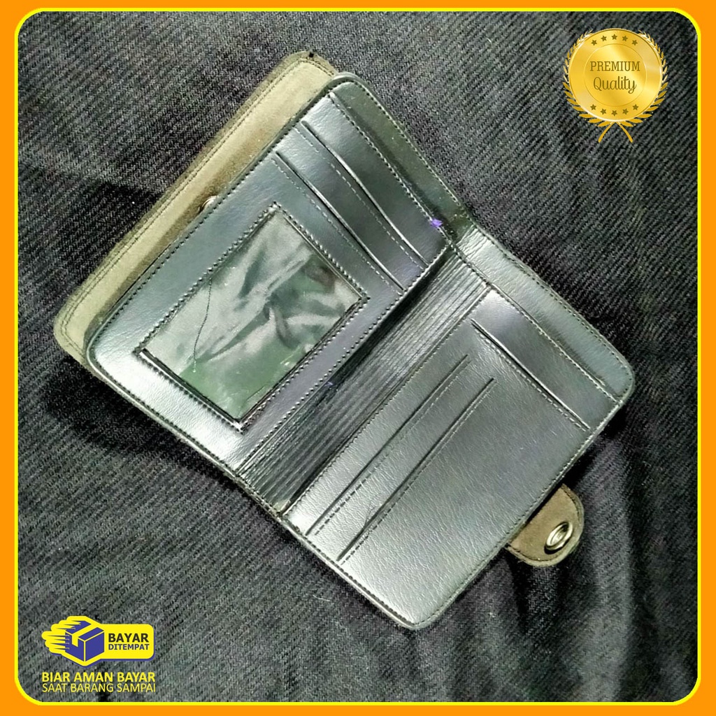 Dompet Cowok levis 3/4 kancing sintetik kasual