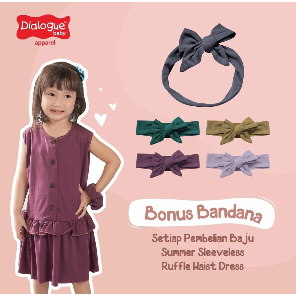 DIALOGUE SUMMER SLEEVELESS RUFFLE WAIST DRESS / DRESS ANAK PEREMPUAN