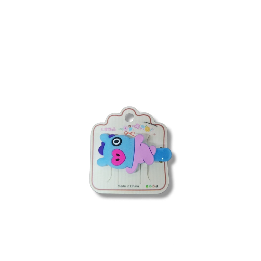 1PCS JEPIT RAMBUT ANAK SILICON KARAKTER LUCU BTS BT21-MANG