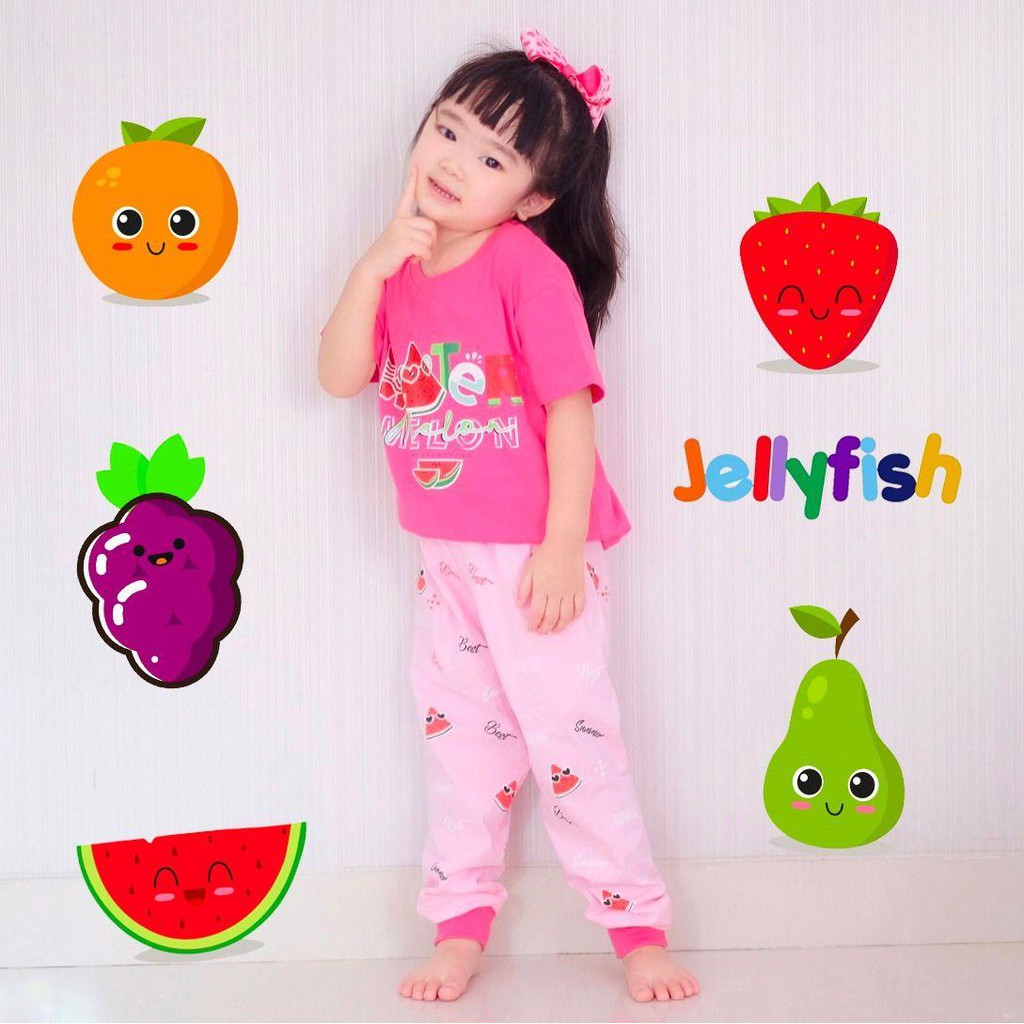 setelan anak perempuan jellyfish fruits size 246810
