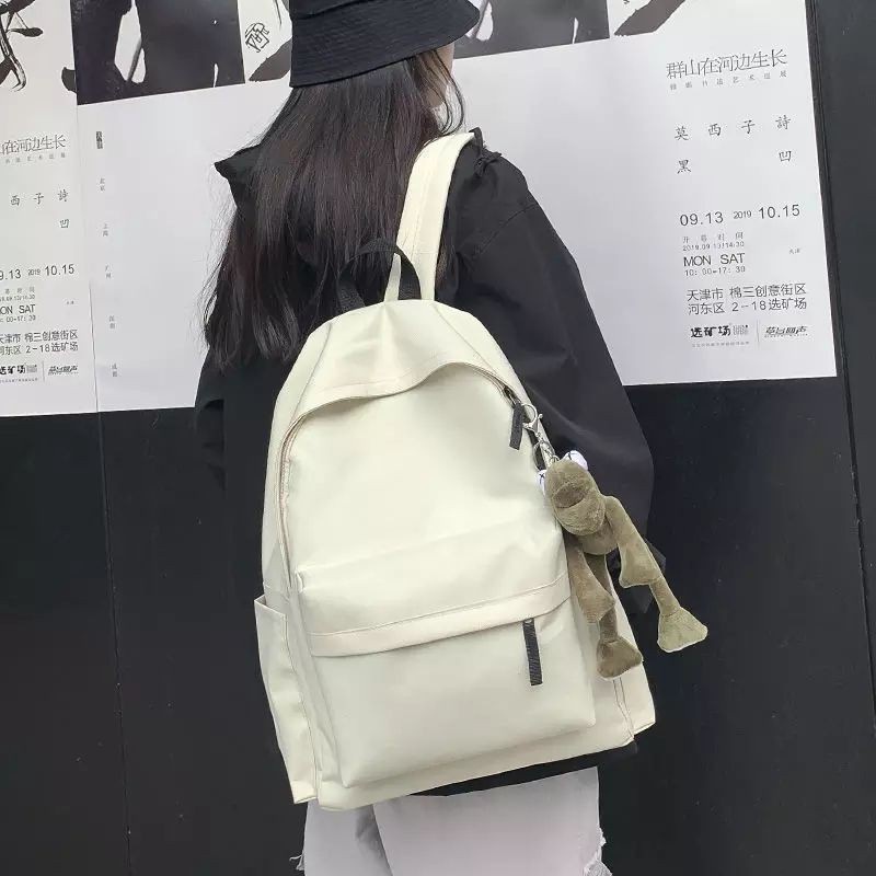 Backpack Tas Ransel Polos Hitam/Tas Backpack Ransel Trendi Kuliah Sekolah