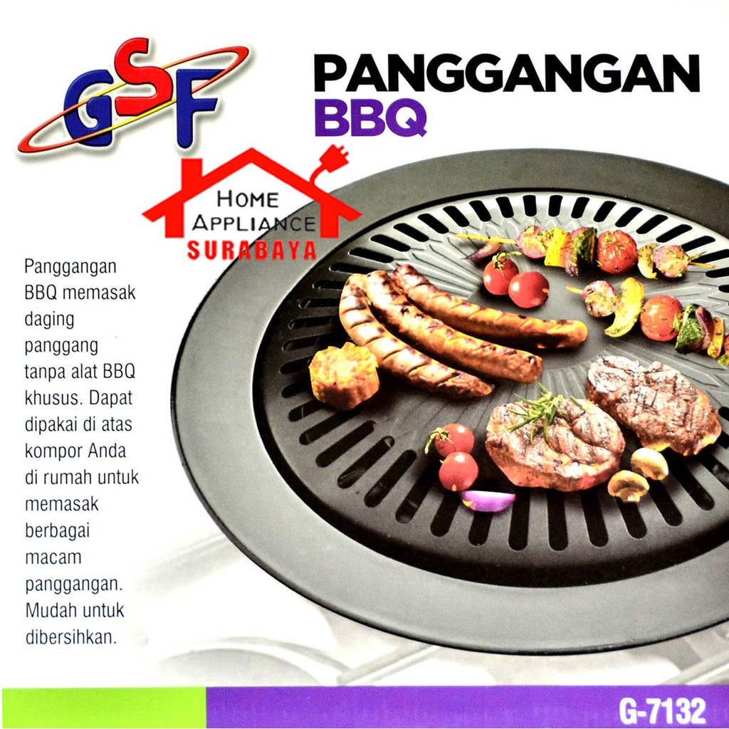 Alat Panggang BBQ Grill Panggangan Bulat Anti Lengket 30 CM GSF G 7132 - GSF 7132 / VICO V 232