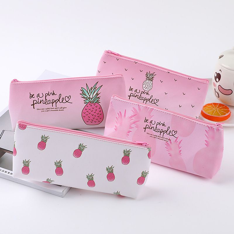 tempat pensil nanas/kotak pensil pink pinneaple