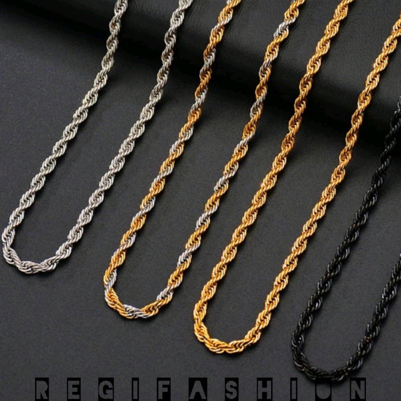 Kalung Titanium Pria Murah Anti Karat Selamanya COD