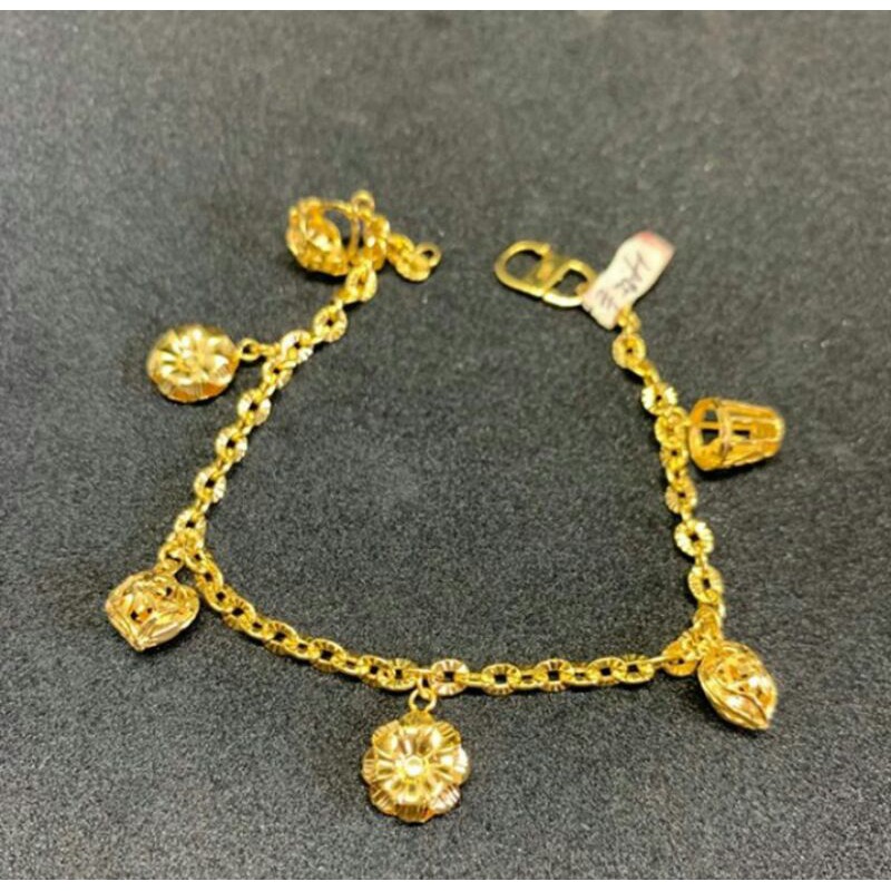 Gelang variasi mainan kadar 700 ubs/shb warna gold