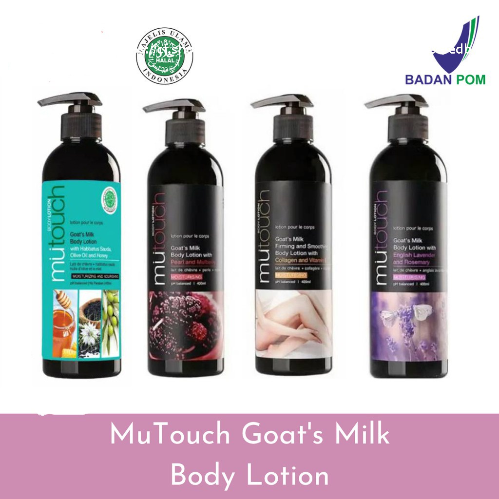 MuTouch mutoch Goat's Milk Body Lotion 400ml | Collagen and Vit E , mulberry, habatusauda.