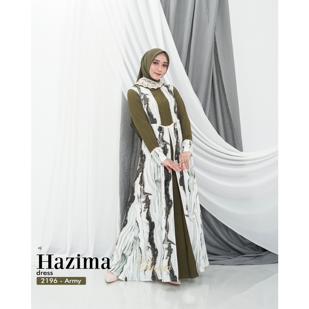 Gamis  Motif Cantik Hazima Kode 2196 ByTaneem Muslim Dress