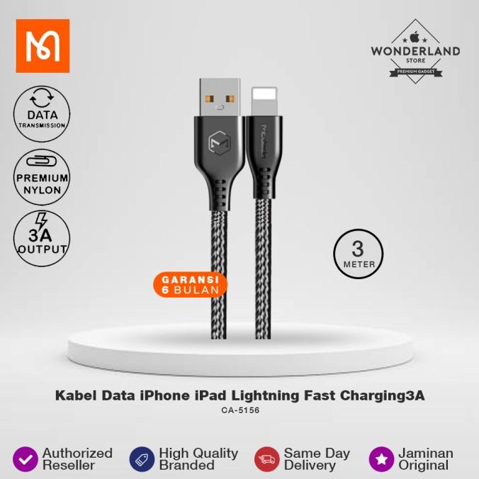 Jual Mcdodo Kabel Data Iphone Ipad Lightning Fast Charging A Panjang Meter Shopee Indonesia