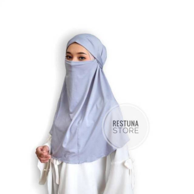 Bergo niqab / bergo cadar / khimar cadar instan