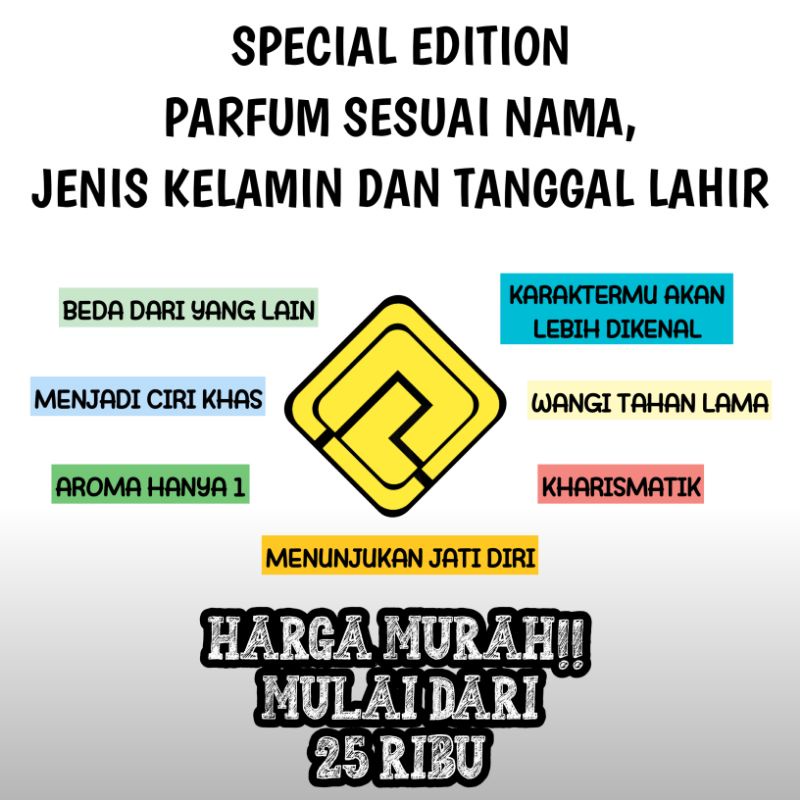 SPECIAL EDITION!! PARFUME AROMA SESUAI NAMA &amp; TANGGAL LAHIR | PARFUM | REFILL | WANGI