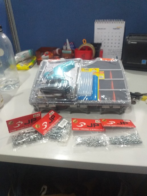 Paket Mollar Glue Gun 20 Watt Biru & Lipro Refill Lilin Lem Tembak