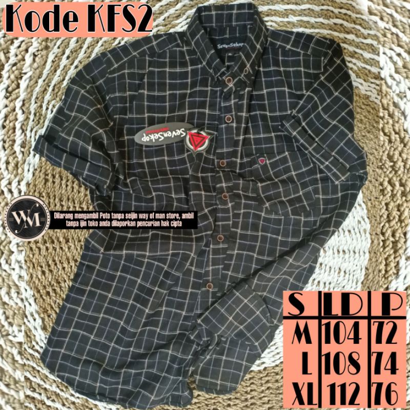 Kemeja flanel pria kemeja flanel hitam