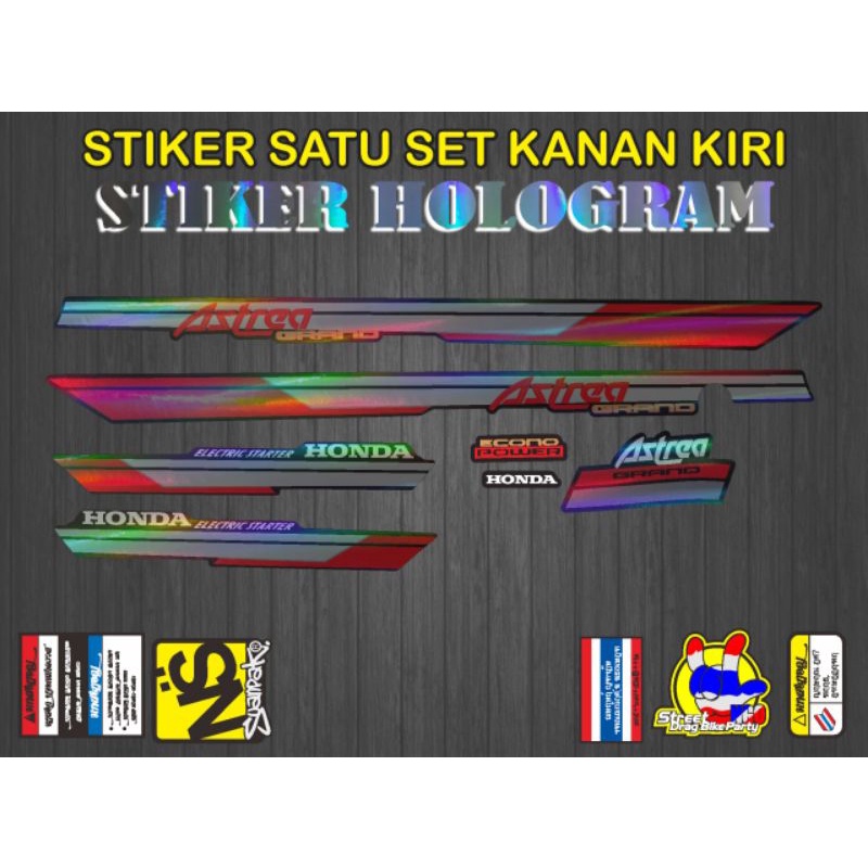 STIKER HOLOGRAM,LIST BODY MOTOR ASTREA GRAND BULUS