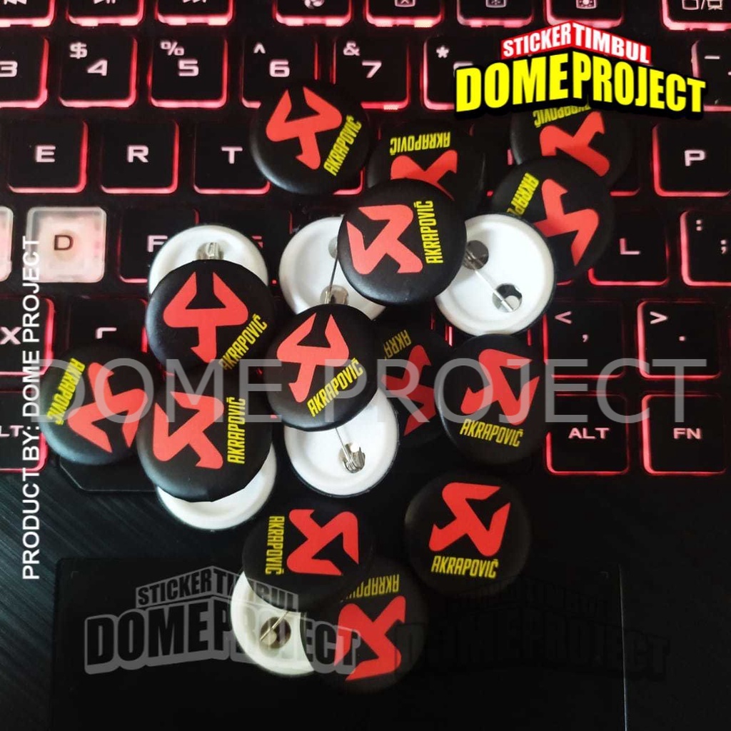 [PROMO BUY 3 GET 1] AKRAPOVIC PIN PENITI 25MM BUTTON PIN AKSESORIES ROMPI AKSESORIES TAS