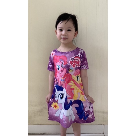 Dress Anak Cewek / Dress Karakter / Dress Little Pony / Dress Print / Dress Perempuan / Daster Anak