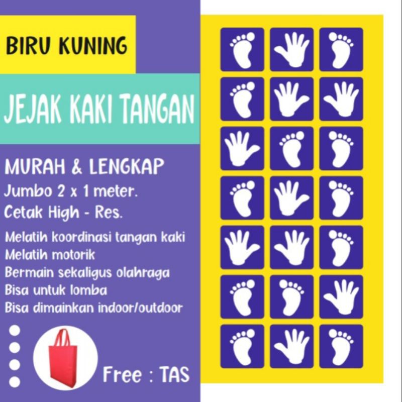 Karpet jejak kaki tangan + tas