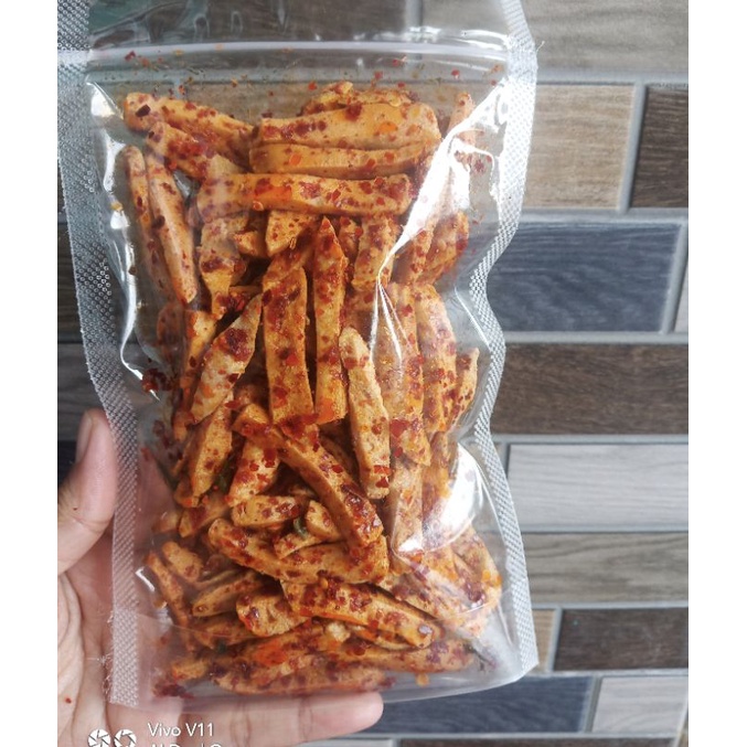 basreng pedas daun jeruk basreng basreng enak basreng gurih basreng bandung cemilan pedas cemilan isi 100gram-2