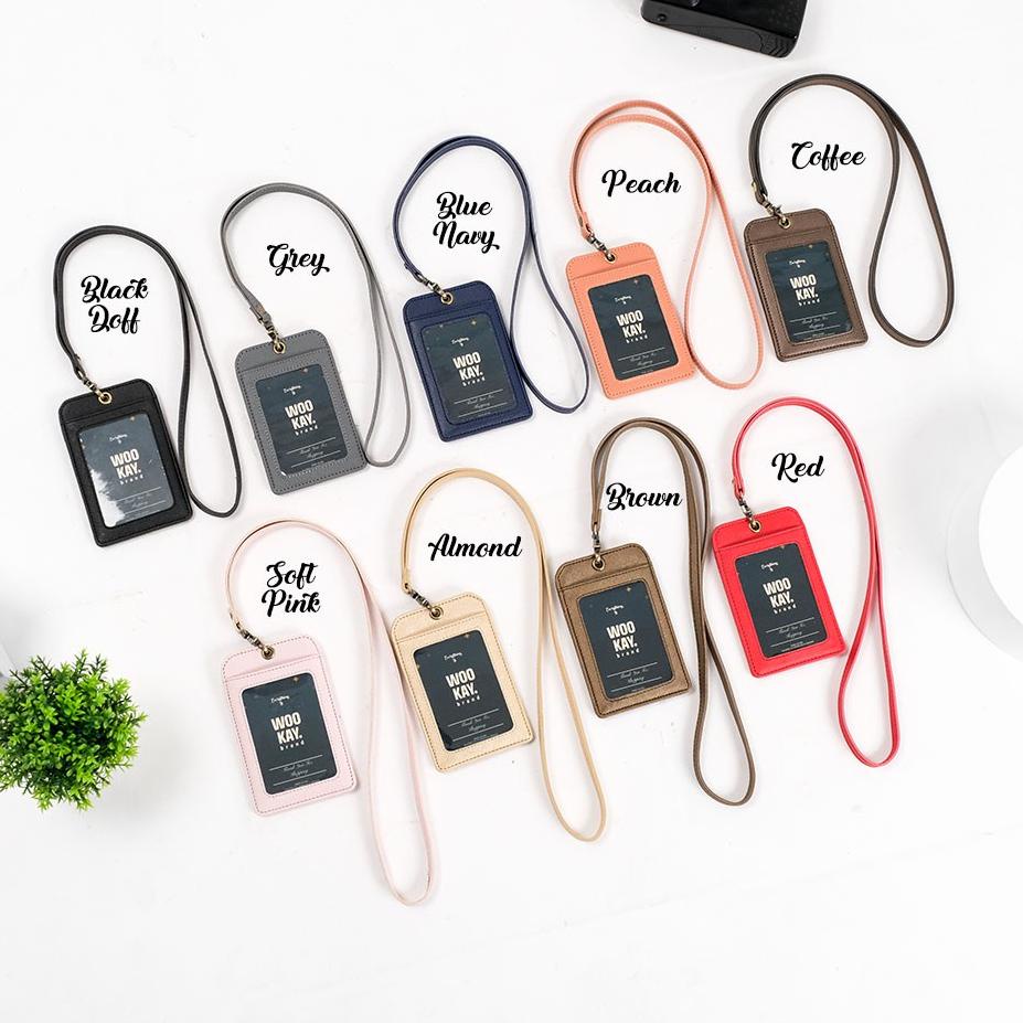 

Free Delivery Premium Name Tag Holder/ID Card Holder/Gantungan ID Card Costum Logo & Nama