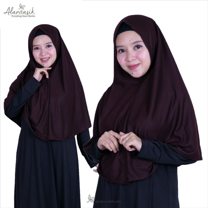 Alantasik - Jilbab Kaos PE Premium Simple non pet/ daily hijab / hijab simple KAOS R.24