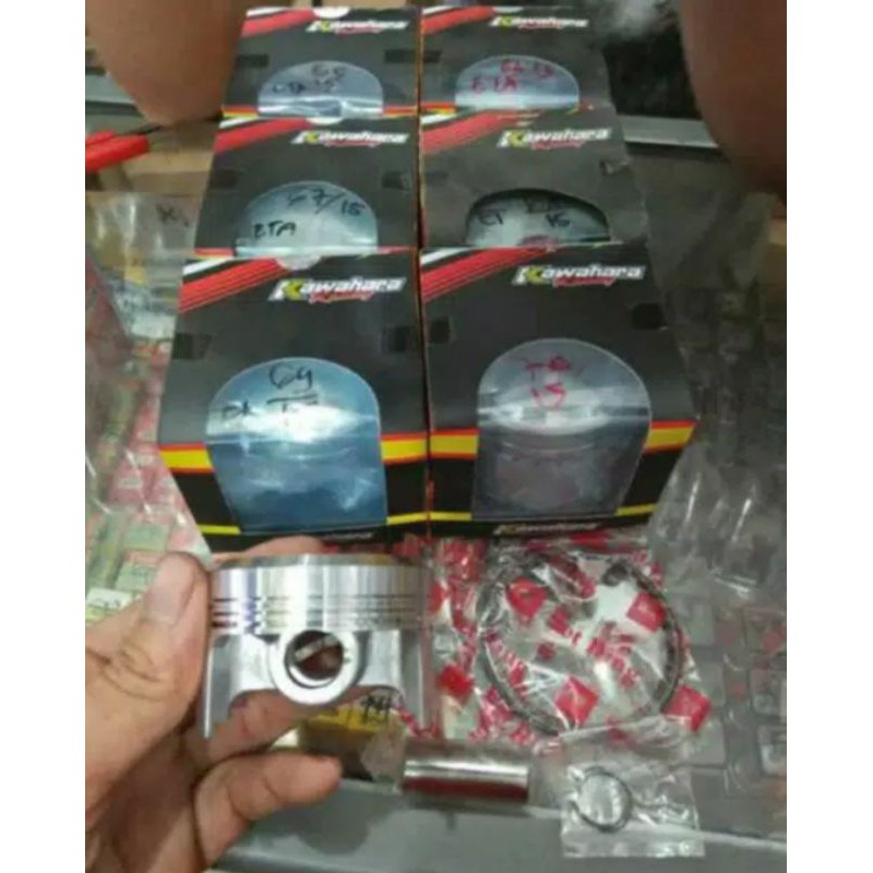 piston kit kawahara 65 66 67 68 69 70 71 72 pin pen 15 mm plus ring seher not BRT MOTO 1 UMA MOTO1-2
