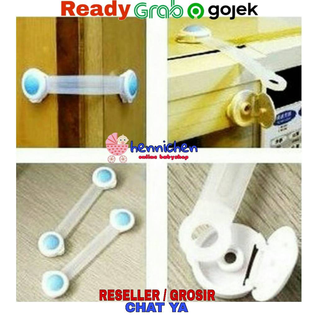 Pengaman laci lemari / pengaman kulkas pengait perabotan safety lock