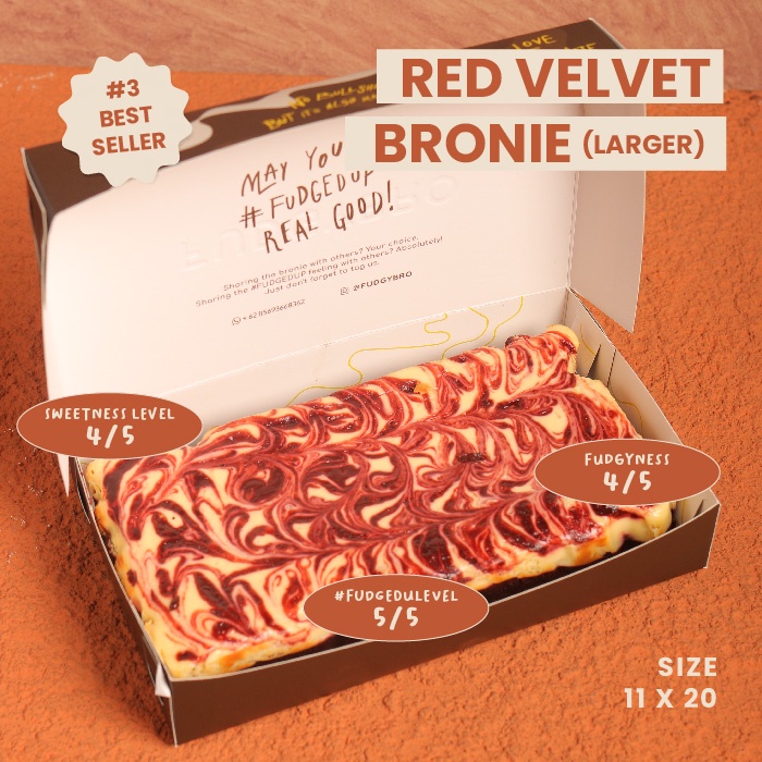 

Red Velvet Brownies Large