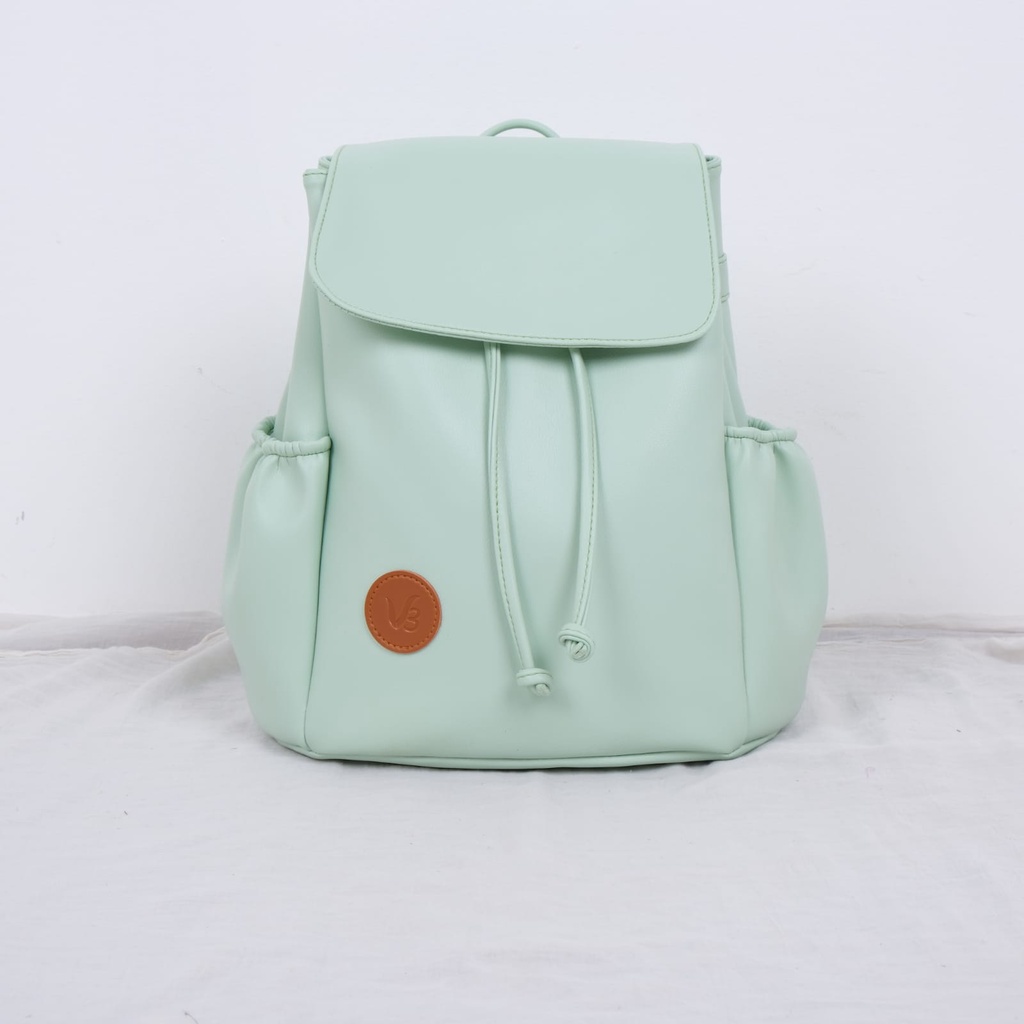 Tas Ransel Wanita - Tas Milea Wanita - Cream, Hitam, Abu, & Pink, Theree braveshop-Hilda Min
