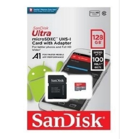 SANDISK Micro SD 128GB 128 GB 100Mbs Memory Card Original