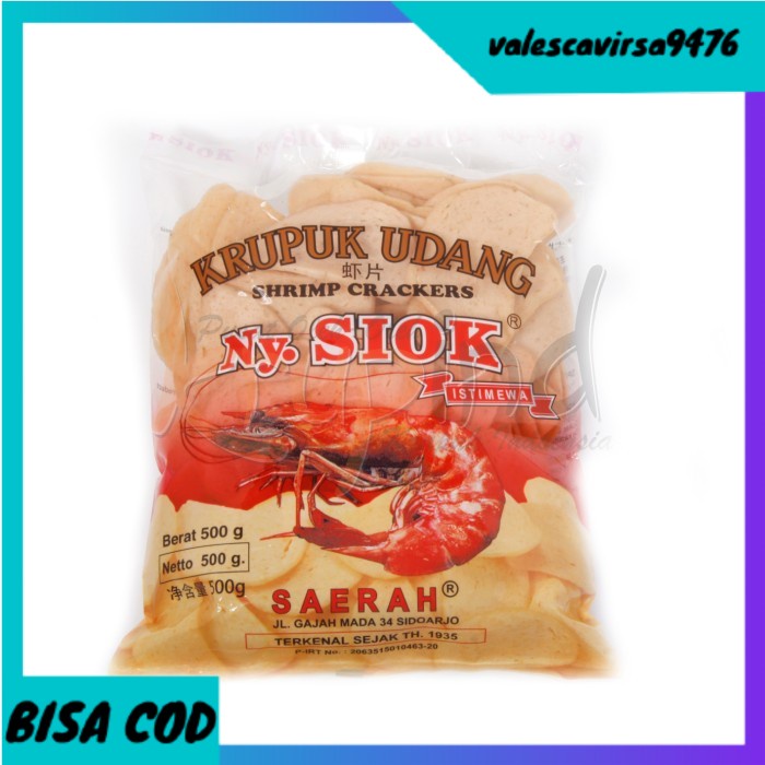 

⭐BISA COD⭐ Kerupuk - Krupuk Udang Ny Siok Oval 500gr - Krupind