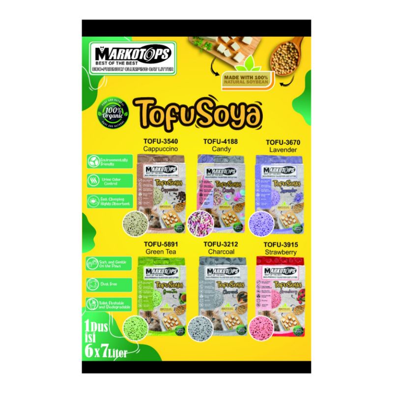 Markotop Tofu Soya 7L 7 L Liter Markotops TofuSoya Pasir Kucing Gumpal