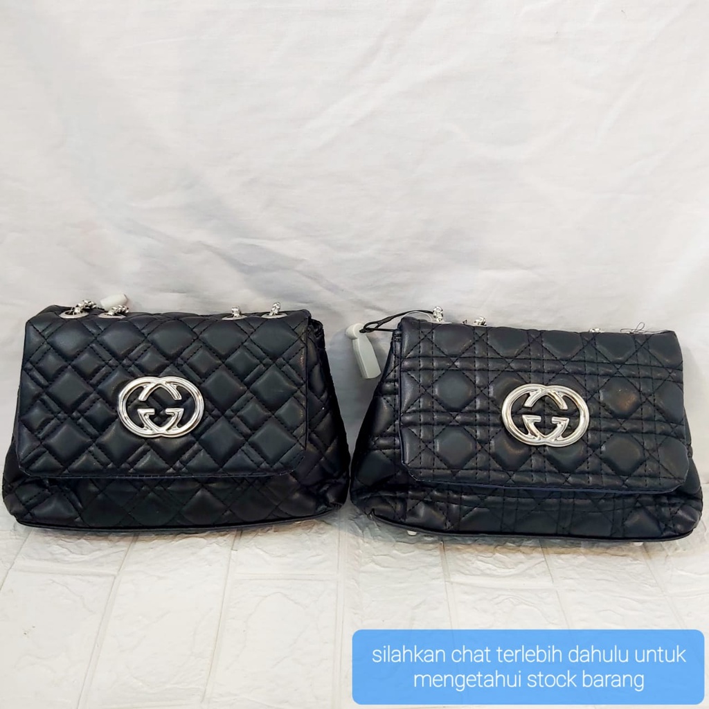 TAS SELEMPANG HAND BAG TAS WANITA KOREAN HITAM SIMPLE TERKINI MURAH