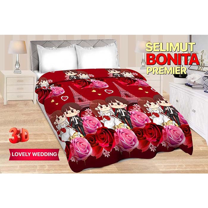 Bonita Premier Motif Terbaru - Selimut Bonita (160x200) Lovely Wedding