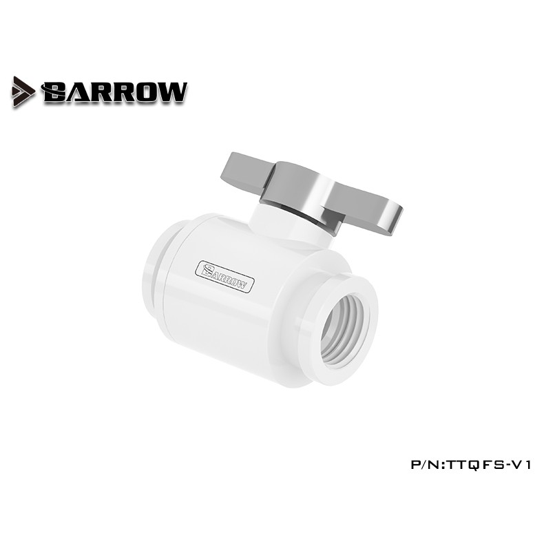 BARROW TTQFS-V1 G1/4 Mini Valve With Brass Plated Handle - White