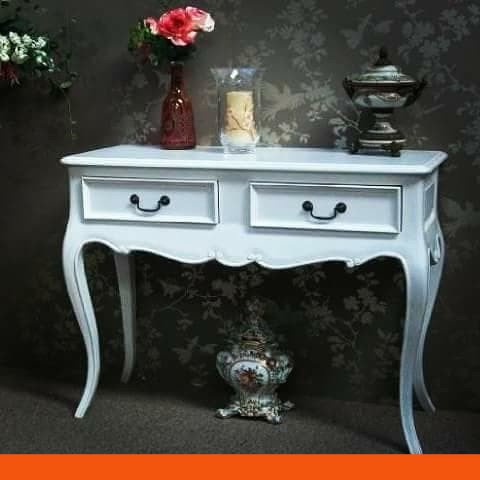 meja console duco konsul nakas putih mewah kayu jati jepara meja hias