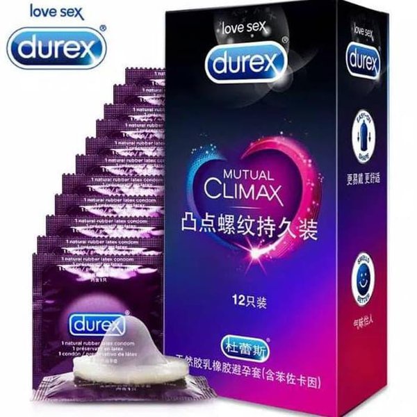 Kondom Durex Climax 6 PCS Privasi Aman Condom Tipis Tahan Lama Bergerigi Gerigi Obat Kuat-Climax