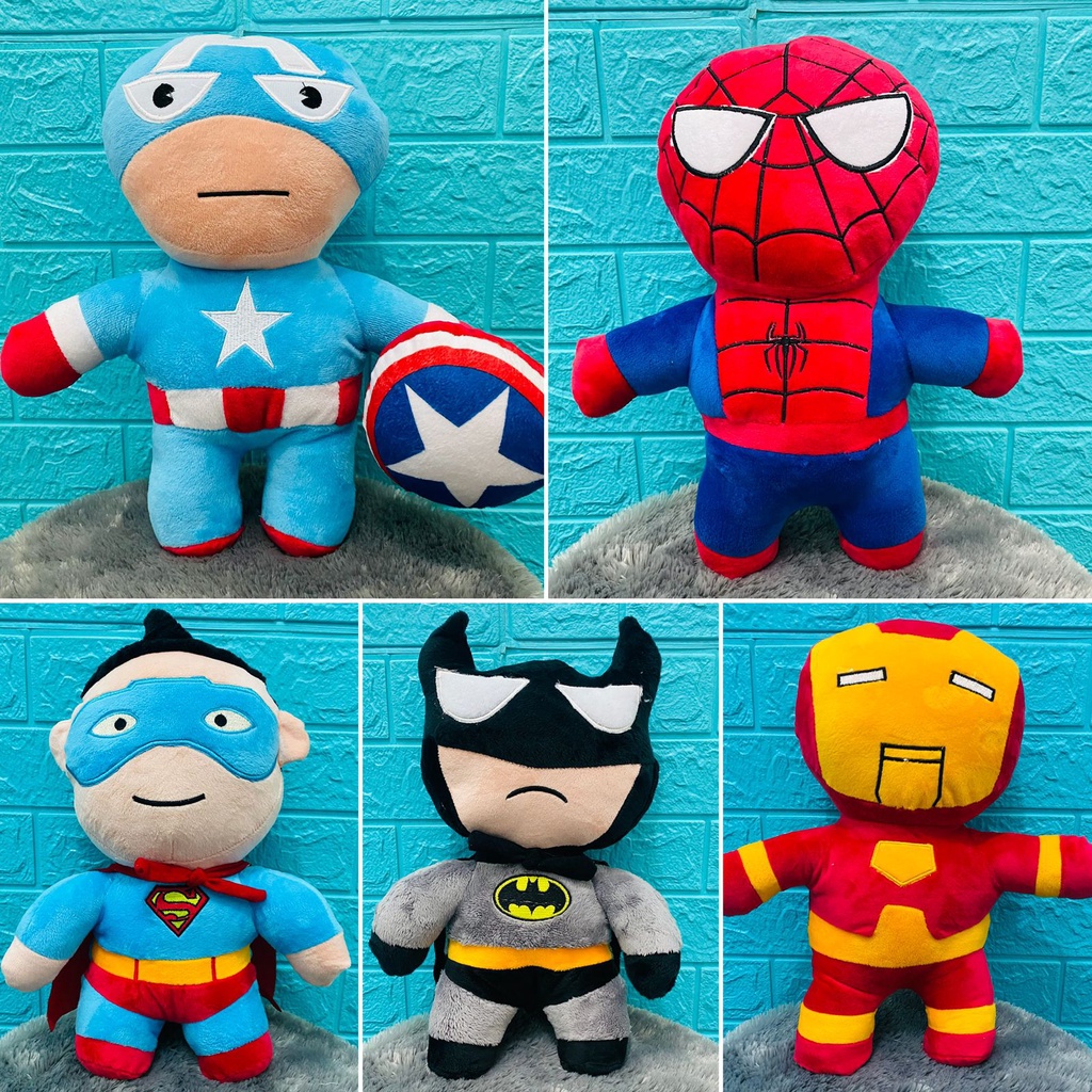 Boneka SUPER HERO Betmen Sepaidermen Captaen Amerika Berlebel SNI Mainan Anak Mewah