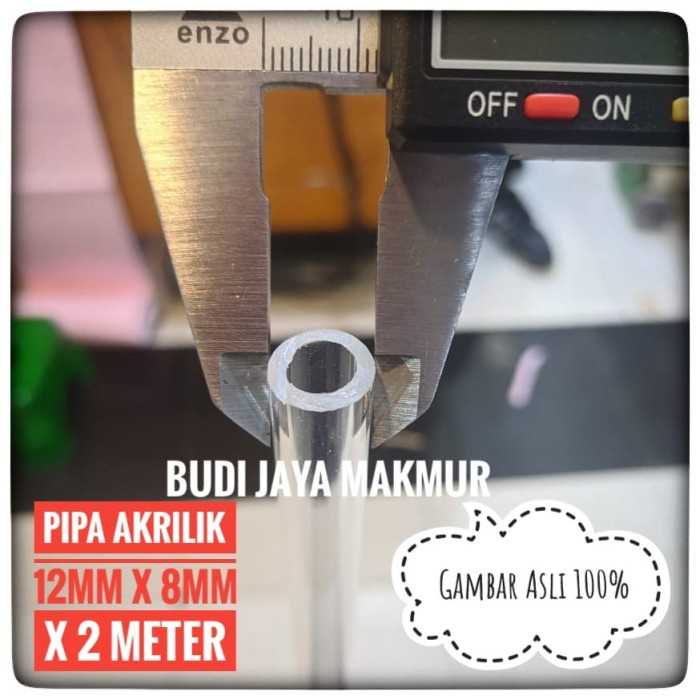 Pipa Akrilik 12mm x 8mm