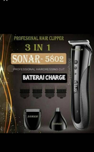 Sonar prefisional hair clipper ukuran besar Pencukur rambut/Pemangkas rambut