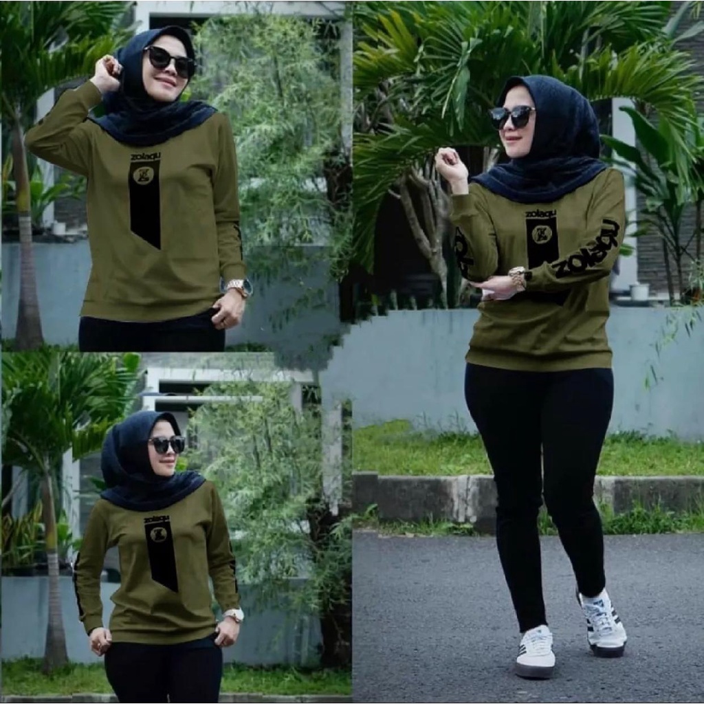 ATASAN LENGAN PANJANG/SWEATER ZOLAQU/COD /BAJU WANITA LENGAN PANJANG/SWEATER HIJAB STYLE