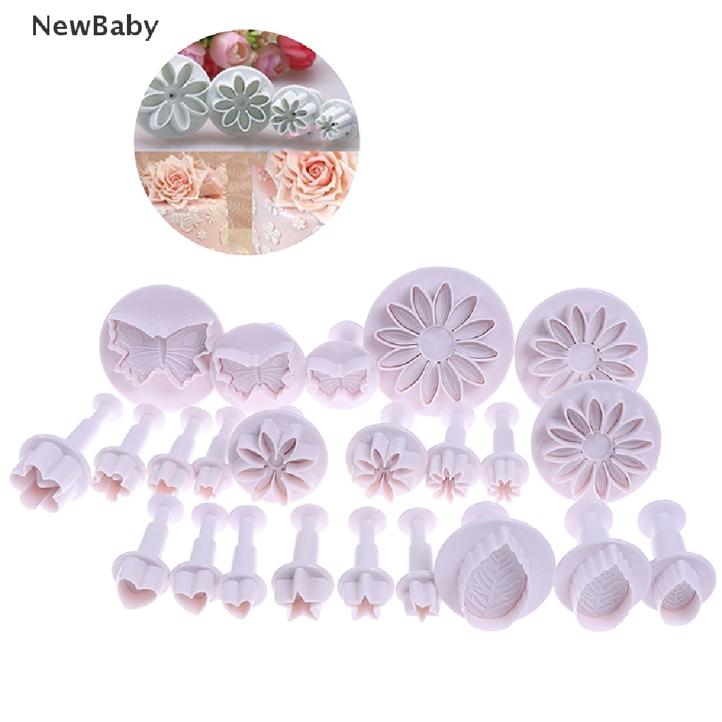 Newbaby Cetakan Fondant Bentuk Bunga Bahan Plastik Untuk Dekorasi Kue