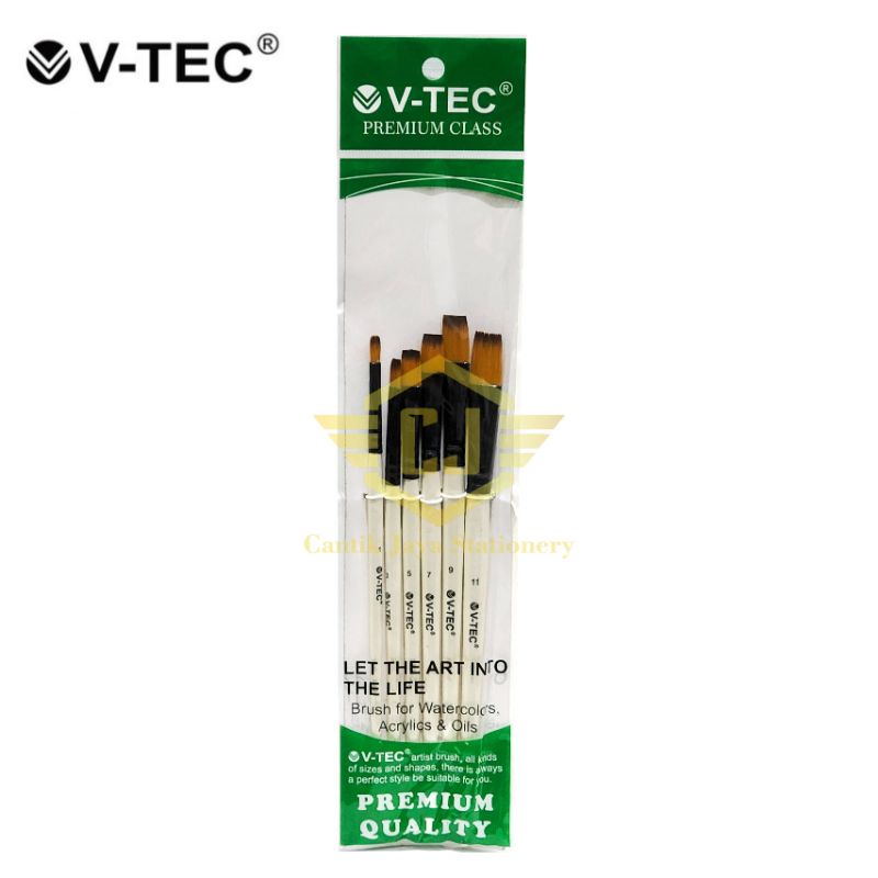 

Brush Set V-TEC A0017H-6 A/6 Kuas Cat Air Cat Minyak Lukis Acrylic VTEC