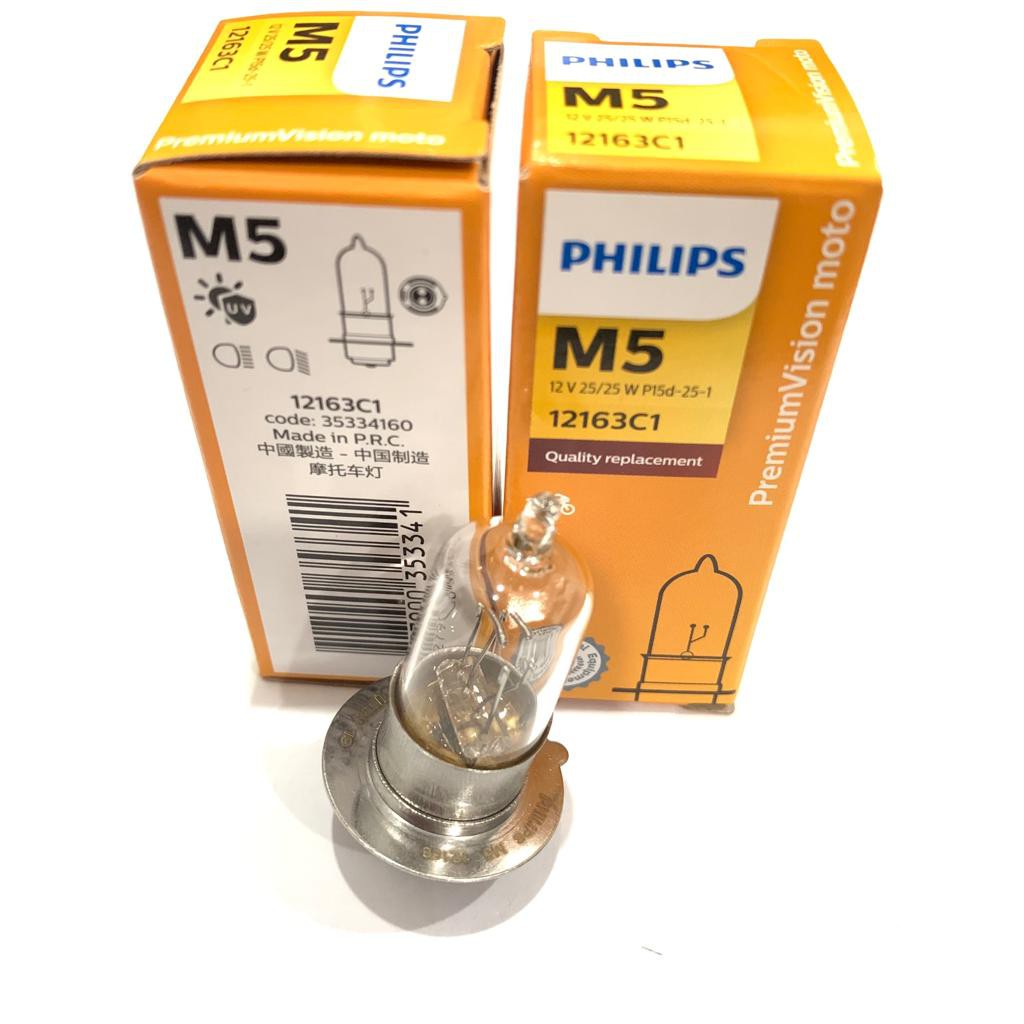 LAMPU DEPAN BOHLAM HALOGEN MOTOR PHILIPS ESSENTIAL MOTOR 18 25 35 WATT