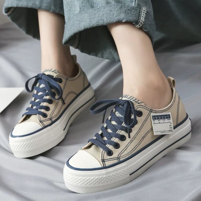 RYX - Low Top Sepatu Sneakers Canvas Wanita Fashion Casual - Ori Import