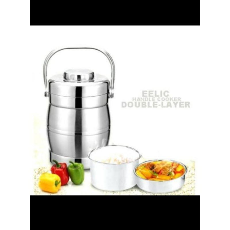 rantang stainless steel/rantang tunggal 2liter/handpan/bekal